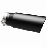 MagnaFlow Tip Stainless Black Coated Single Wall Round Single Outlet 5in Dia 4in Inlet 13in L