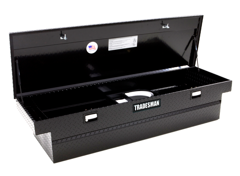 Tradesman Aluminum Single Lid Cross Bed Truck Tool Box (63in.) - Black