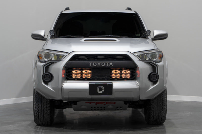 Diode Dynamics 14-23 Toyota 4Runner SS5 Stealth Grille LED 2-Pod Kit - Yellow Pro Combo