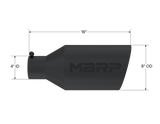 MBRP Universal Tip 8in O.D. Rolled End 4in inlet 18in length Black