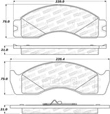 StopTech Sport Brake Pads w/Shims - Front