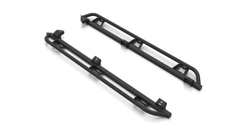 N-Fab Trail Slider Steps 16-20 Toyota Tacoma Crew Cab All Beds - SRW - Textured Black