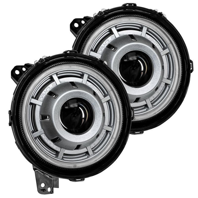 Oracle Oculus BiLED Projector Headlights for Jeep JL/Gladiator JT  Satin Silver 5500K SEE WARRANTY