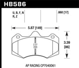 Hawk 2014 McClaren MP4-12C (Spider) DTC-60 Rear Race Brake Pads