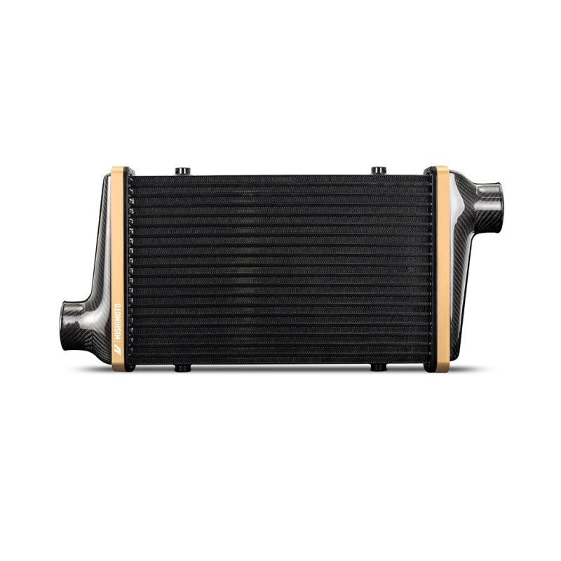 Mishimoto Universal Carbon Fiber Intercooler - Gloss Tanks - 525mm Silver Core - C-Flow - BL V-Band