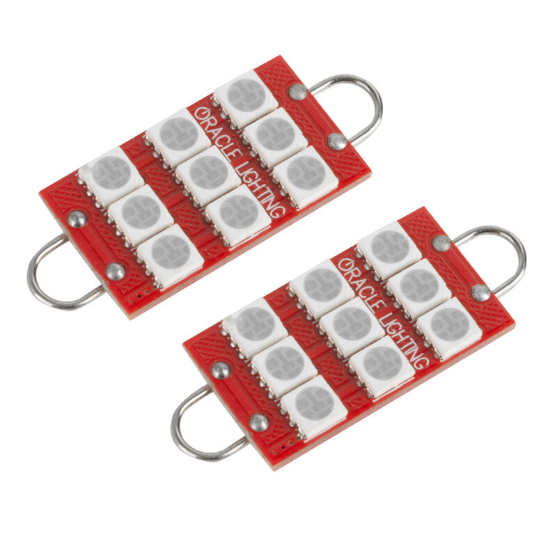 Oracle 44MM 6 LED 3 Chip - Loop Festoon Bulbs (Pair) - Red SEE WARRANTY