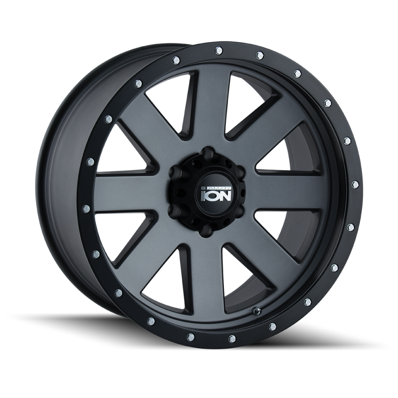 ION Type 134 20x9 / 6x139.7 BP / 0mm Offset / 106mm Hub Matte Gunmetal/Black Beadlock Wheel