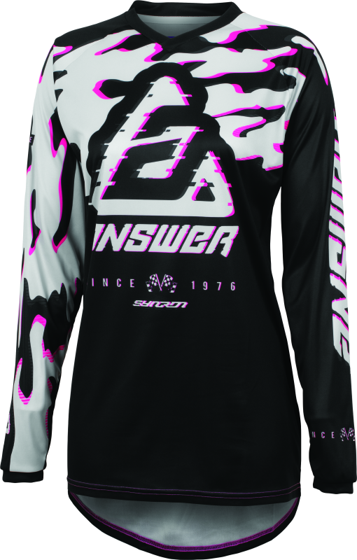 Answer 23.5 Syncron Meltdown Jersey Black/Magenta/Grey Womens - 2XL