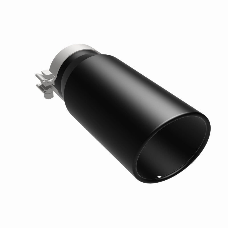 MagnaFlow Tip Stainless Black Coated Single Wall Round Single Outlet 5in Dia 4in Inlet 13in L