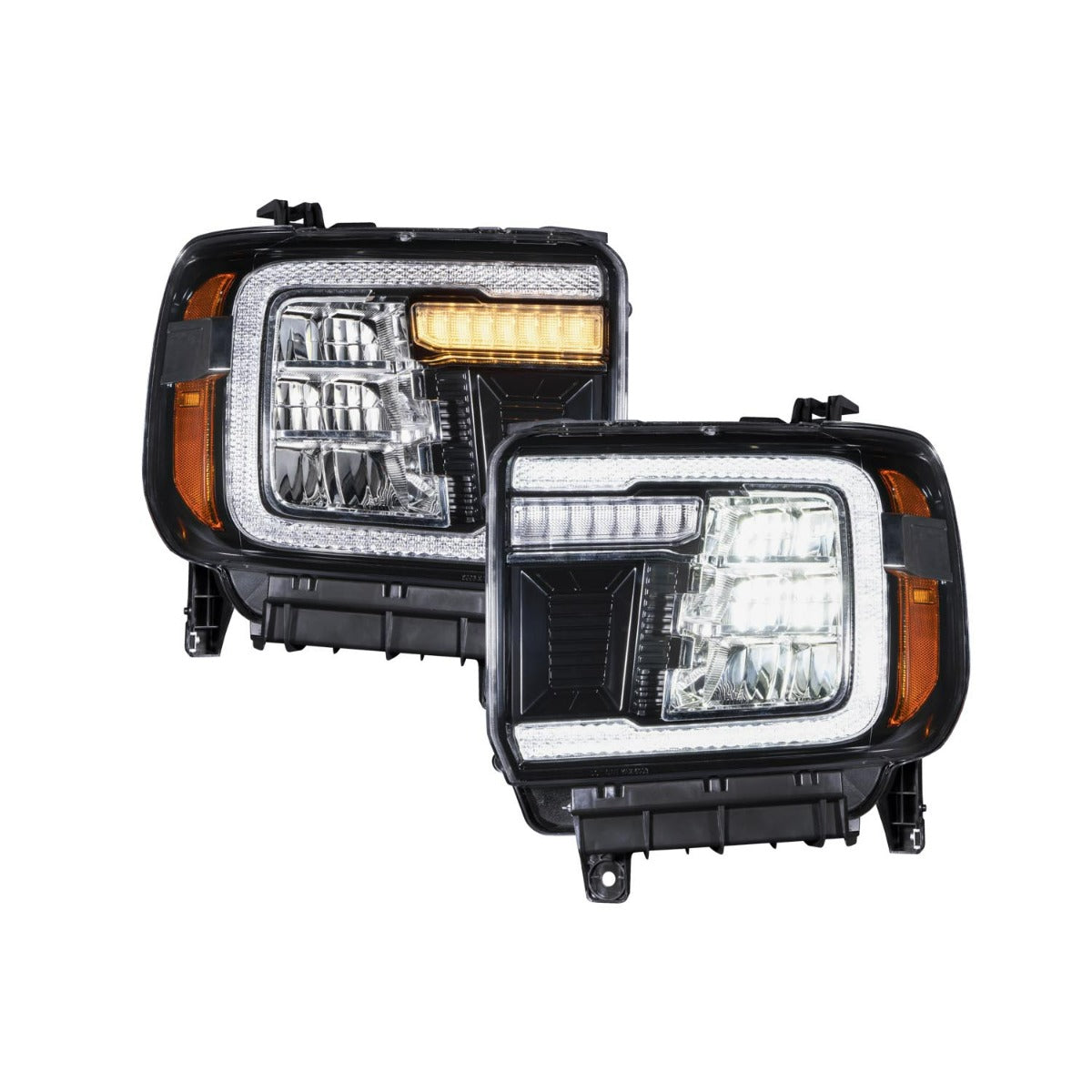 14-18 GMC Sierra 1500 and 15-19 GMC Sierra 2500/3500 LED Reflector Headlights Pair Form Lighting