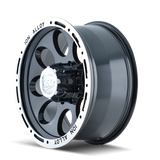 ION Type 174 17x9 / 5x139.7 BP / 0mm Offset / 108mm Hub Black/Machined Wheel