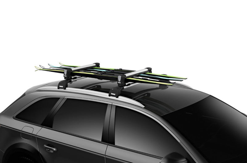 Thule SnowPack M Ski/Snowboard Rack (Up to 4 Pair Skis/2 Snowboards) - Black/Silver