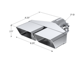 MBRP Universal Tip 8inx 2.375in ID Rectangle 2.5in O.D. inlet 8.25in length T304