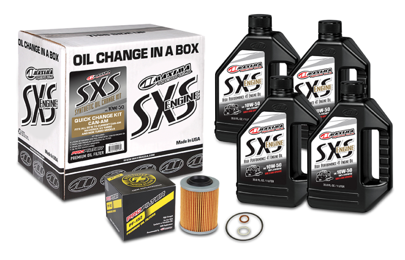 Maxima SXS Can-Am Oil Change Kit 10W-50 Full-Synthetic Maverick X3