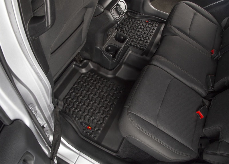 Rugged Ridge Floor Liner Front/Rear/Cargo Black 18-21 Jeep Wrangler JL 4 Dr (Excl. 4XE Models)