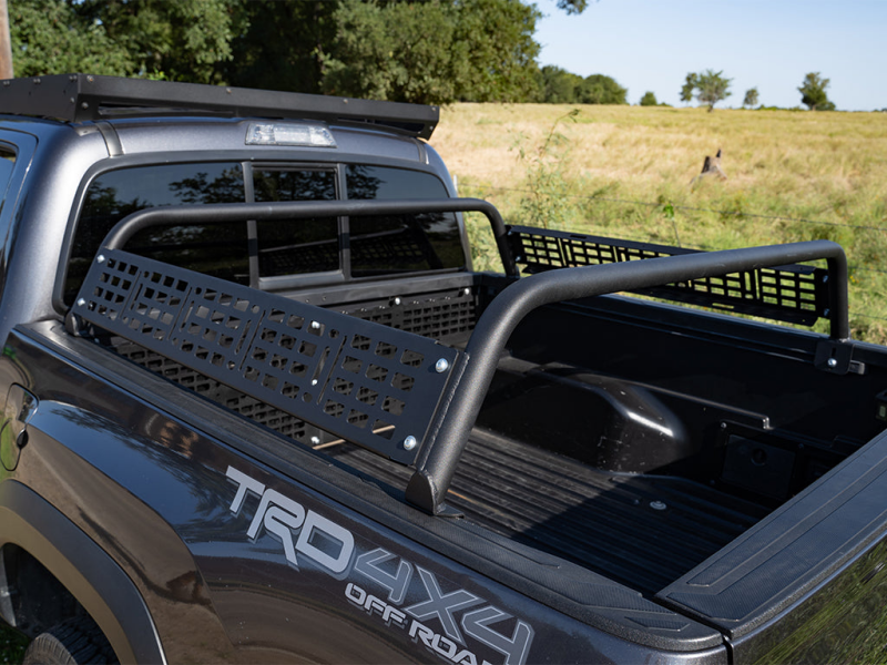 Cali Raised 05-23 Toyota Tacoma Overland Bed Bars - 11 Bars Molle Panel Powder Coat Finish