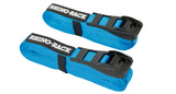 Rhino-Rack Rapid Tie Down Straps w/Buckle Protector - 5.5m/18ft - Pair - Blue