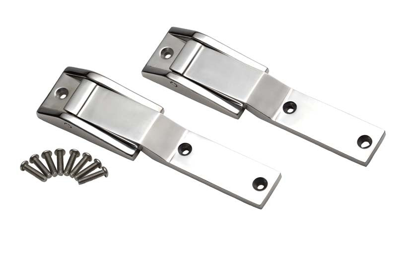 Kentrol 97-04 Jeep Wrangler TJ Tailgate Hinge Pair - Polished Silver