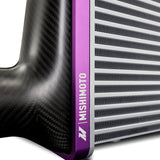 Mishimoto Universal Carbon Fiber Intercooler - Gloss Tanks - 600mm Black Core - C-Flow - BK V-Band