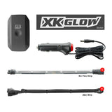 XK Glow Flex Strip Million Color XCHROME Smartphone App Controlled Undercar Kit 6x10In