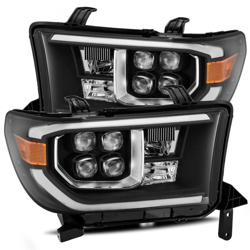 AlphaRex 07-13 Toyota Tundra NOVA LED Proj Headlights Black w/ Activ Light/Seq Signal/DRL