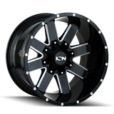 ION Type 141 20x9 / 8x180 BP / 0mm Offset / 124.1mm Hub Gloss Black Milled Wheel