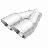 MagnaFlow Double Wall 3in Dual Round Polished Tip 2.25in Inlet