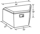 Tradesman Steel Trailer Tongue Storage Box (16in.) - Black