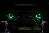 Oracle 7in High Powered LED Headlights - Black Bezel - Green