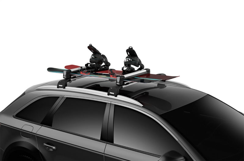 Thule SnowPack M Ski/Snowboard Rack (Up to 4 Pair Skis/2 Snowboards) - Black/Silver