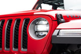 Rugged Ridge 18-20 Jeep Wrangler JL / 2020 Jeep Gladiator JT Black Elite Headlight Guards Black