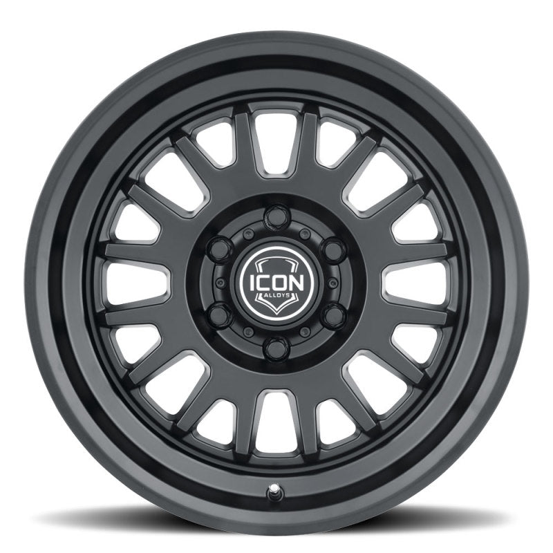 ICON Anza 17x8.5 5x5 -6mm Offset 4.5in BS 71.5mm Hub Bore Satin Black Wheel