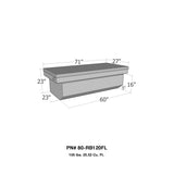 Westin/Brute Full Lid Full Size XOver XDeep XWide w/ slant - Aluminum