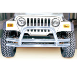 Rugged Ridge 3-In Double Tube Front Bumper SS 76-06 Models