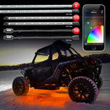 XK Glow Million Color XKCHROME App Controlled Offroad UTV Kit 2x24In Tube + 10x12In Tube + 16xPods