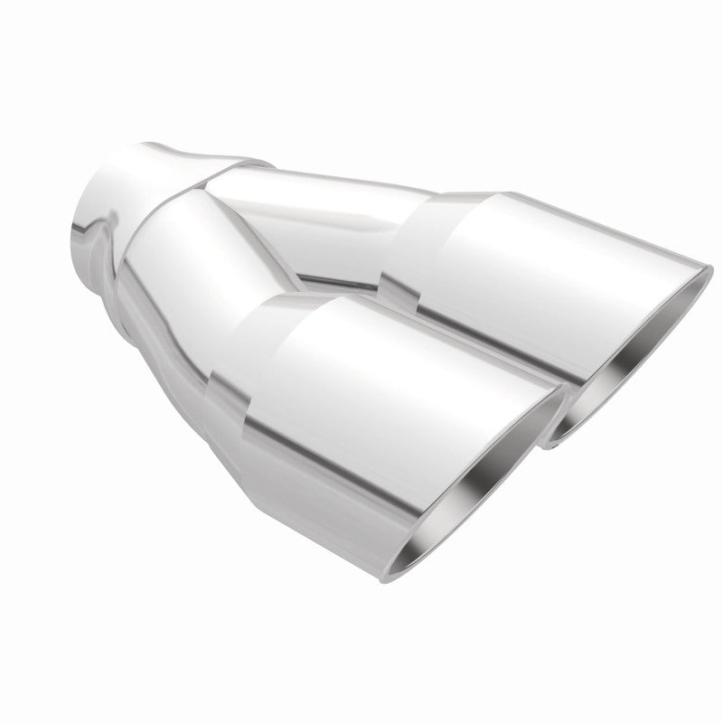 MagnaFlow Double Wall 3in Dual Round Polished Tip 2.25in Inlet