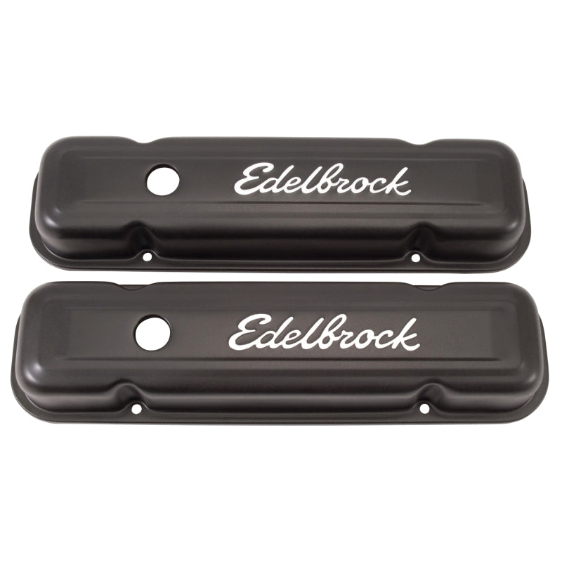 Edelbrock Valve Cover Signature Series Pontiac 1962-1979 301-455 CI V8 Low Black