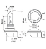 Hella Optilux H9 12V/100W XB Xenon White Bulb (pair)