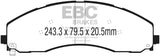 EBC 2017+ Ford F-450 Greenstuff Front Brake Pads