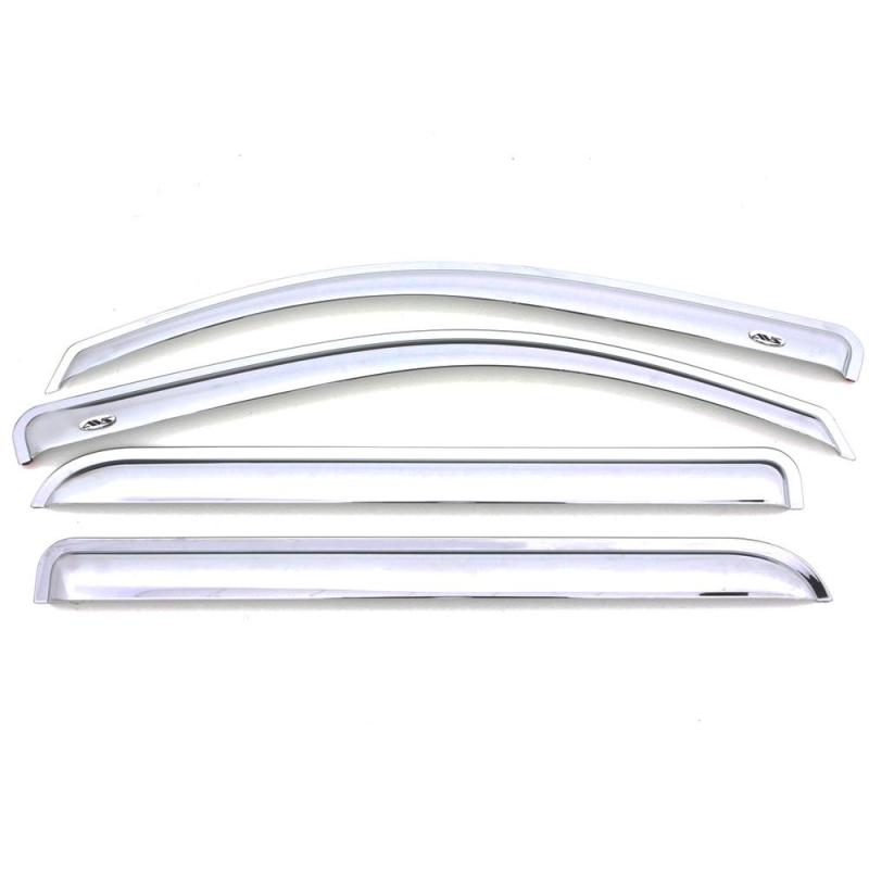 AVS 10-18 Toyota 4Runner Ventvisor Outside Mount Front & Rear Window Deflectors 4pc - Chrome