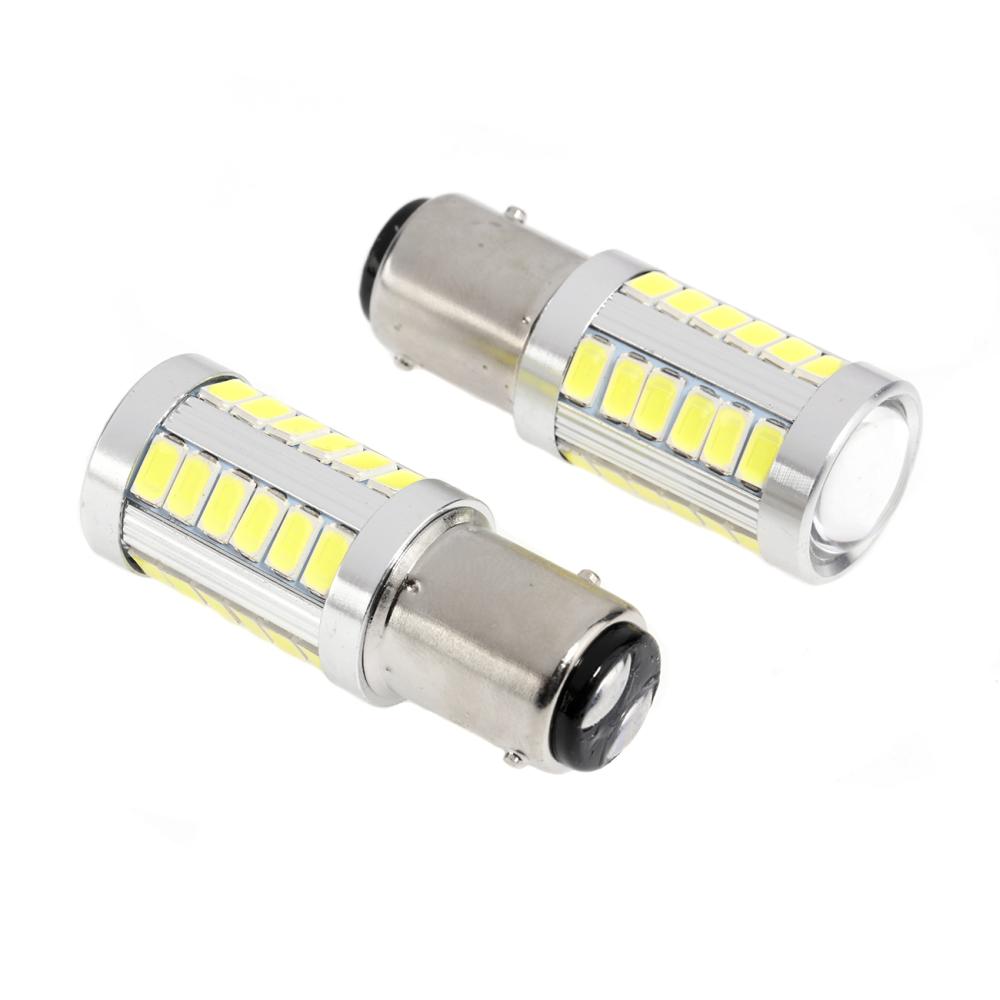 1157 BAY15D LED  Backup Reverse/Turn Signal/Brake Tail/Side Marker Light Bulbs 20W 4000LM 6500K White 33LED Series | 2 Bulbs