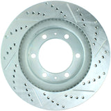 StopTech Select Sport 12-14 Toyota FJ Cruiser SportStop Slotted & Drilled Front Right Rotor