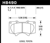 Hawk 00-06 Toyota Tundra / 03-16 Toyota 4Runner Performance Ceramic Street Front Brake Pads