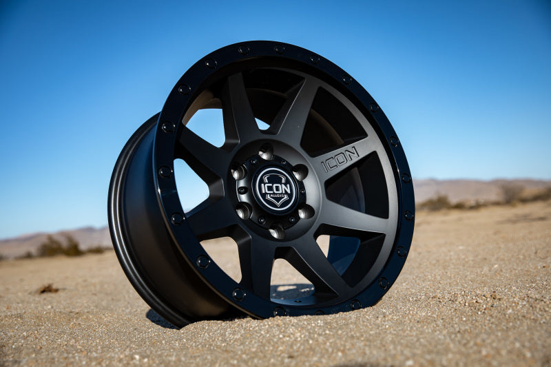 ICON Rebound 17x8.5 5x5 -6mm Offset 4.5in BS 71.5mm Bore Double Black Wheel