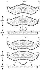 StopTech Sport Brake Pads w/Shims and Hardware - Rear