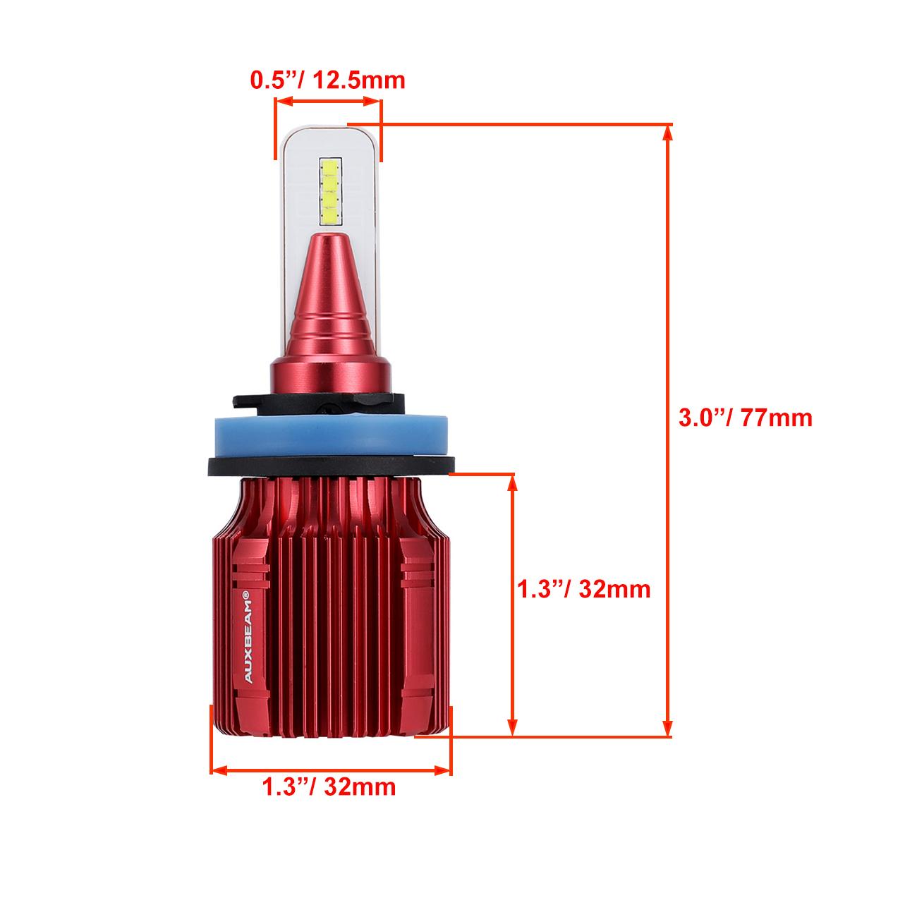(4pcs/set) H11/H8/H9 A2 Series 50W Seoul Y19 CSP LED light Bulbs Fanless Design