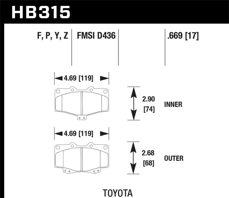 Hawk Performance Ceramic Street Brake Pads