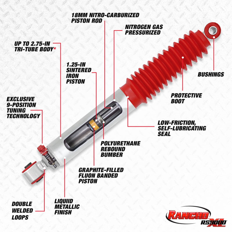 Rancho 07-20 Toyota Tundra Rear RS9000XL Shock