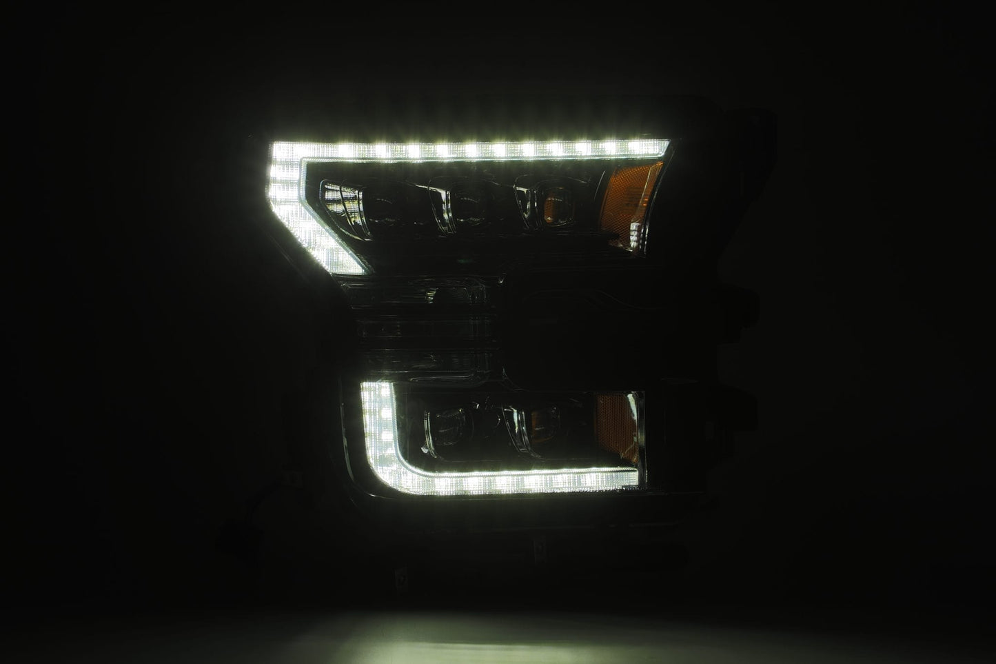 AlphaRex-LED Projector Headlights Plank Style Design Matte Black
