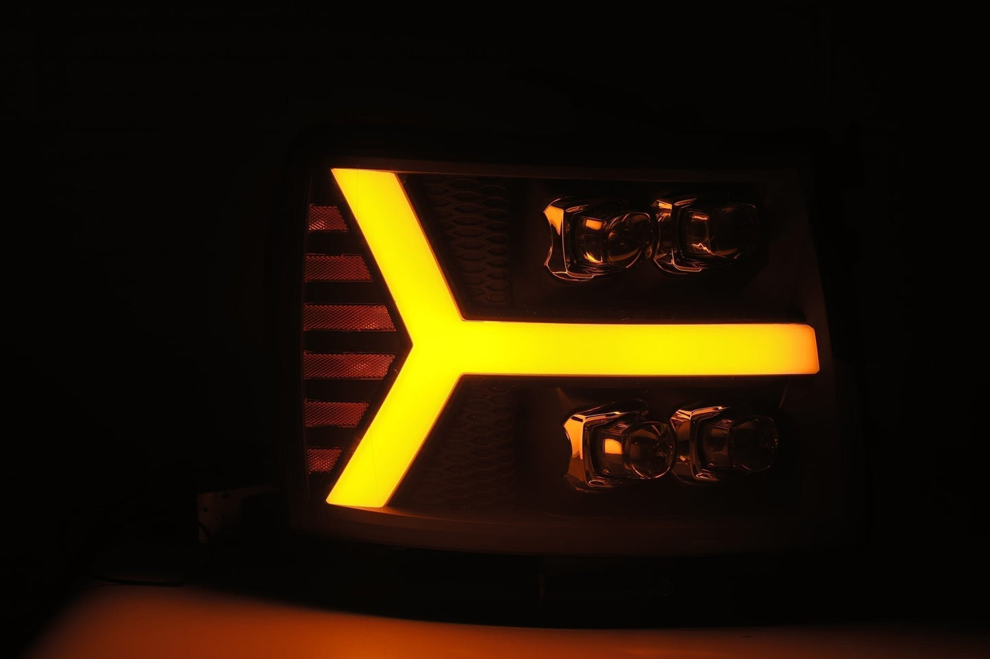 AlphaRex-LED Projector Headlights Plank Style Design Gloss Black